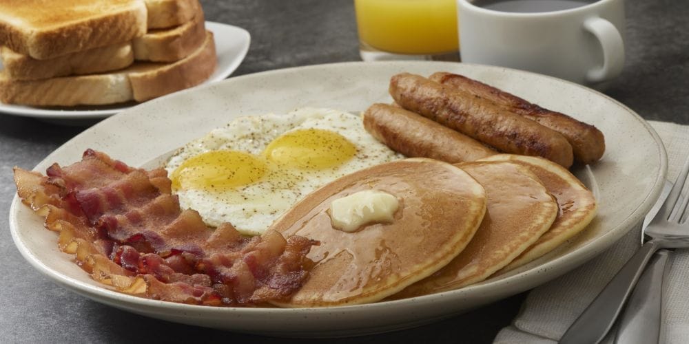 Breakfast at a diner.