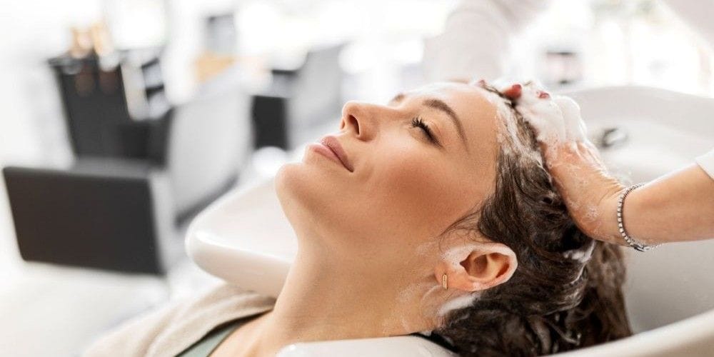 Woman at the hair salon