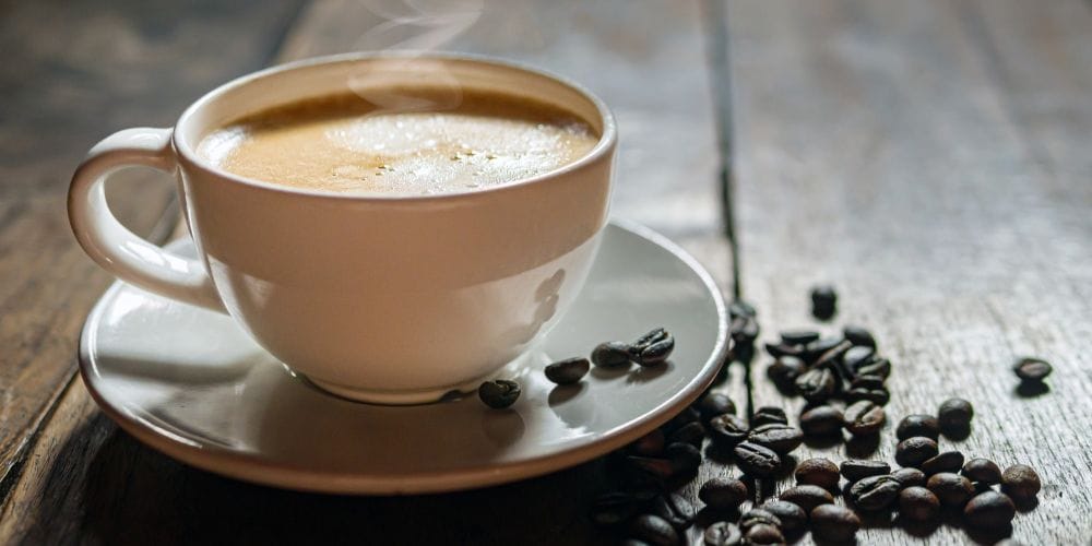Warm cup of coffee.